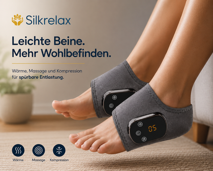 SilkRelax AnkleTherm™ – Kabelloses Fuß- & Knöchel-Massagegerät mit Wärme