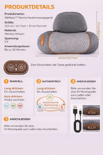 SilkRelax™ Thermo Nackenmassagegerät